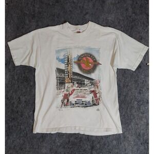 Vtg Winston Cup 1996 Shirt Mens XL‎ White 2 Sided Nascar Brickyard 400 Racing